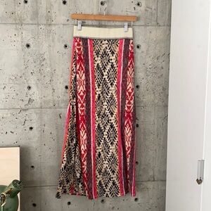 Anthropologie Red and Black A-Line Skirt